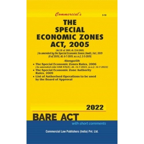 Commercial's The Special Economic Zones Act, 2005 Bare Act 2022 [SEZ]